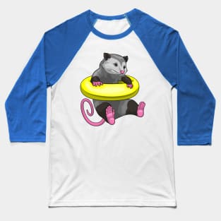 Opossum Swimming Lifebuoy Baseball T-Shirt